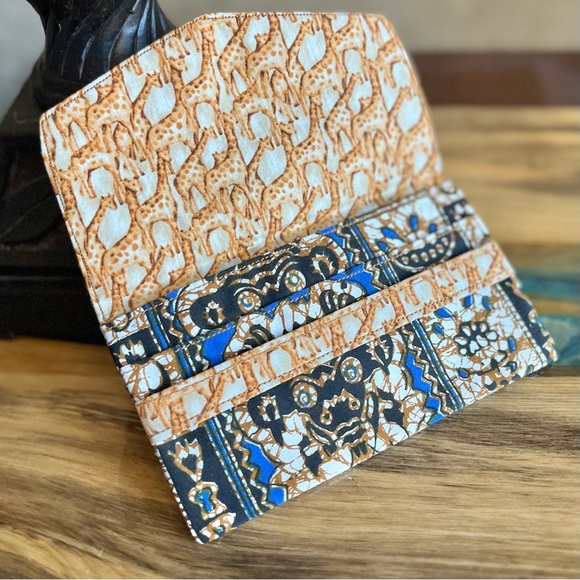 African Safari Print Cash Envelope/Receipt holder Fabric Handmade Wallet - Picture 3 of 4